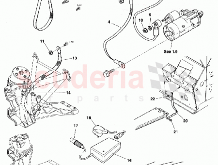 Photo of Cable assy bulkhead stud to alternator…