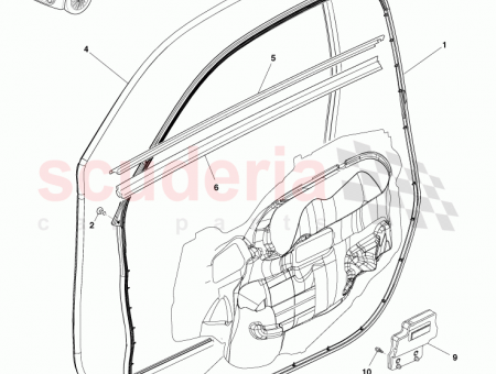 Photo of Weatherstrip Assy Front Door Glass Inner LH 68172…