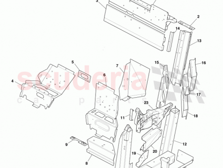 Photo of Reinf centre body upper outer pillar center RH…