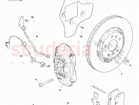 Photo of RR LH GREY CALIPER ASSY W OUT PADS…