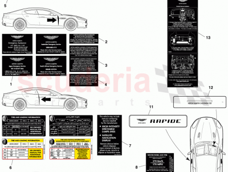 Photo of Label Fuel Advice Filler Bowl 8G43 5450…