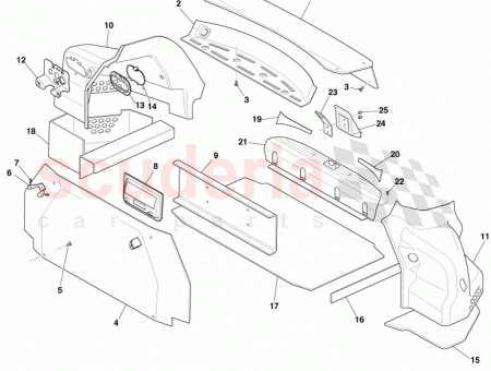 Photo of LHS COUPE LOADSPACE CARPET TRIM ASSY 7G43 454K63…