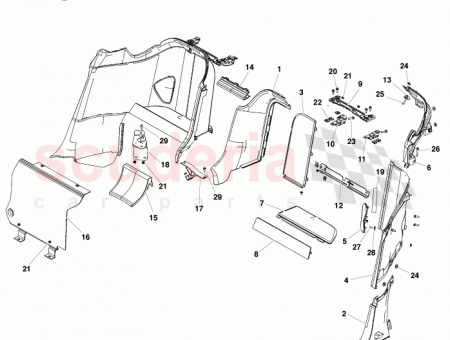 Photo of QTR TRIM PANEL REAR UPR LH ASY 6G33…