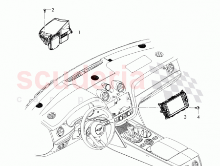 Photo of control unit for front windshield projection Heads up…