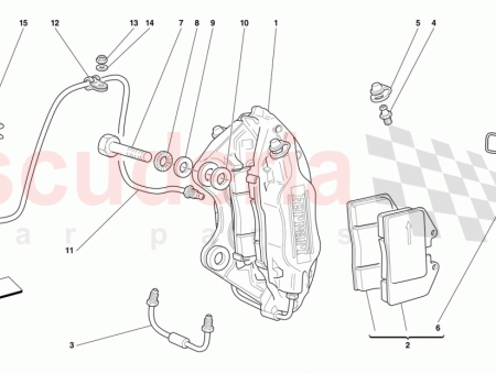 Photo of LH REAR CALIPER UNIT WITH PADS BREMBO…