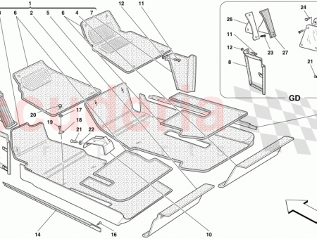 Photo of UPHOLSTERED MOULDING FOR HAND BRAKE COVER…