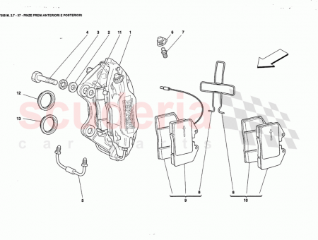 Photo of LH FRONT CALIPER UNIT WITH PADS CALIPERS BREMBO…