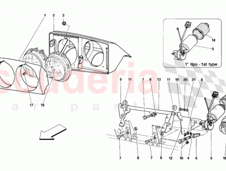 Photo of Housing for R H headlamp flap…