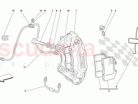 Photo of RH REAR CALIPER UNIT WITH PADS…