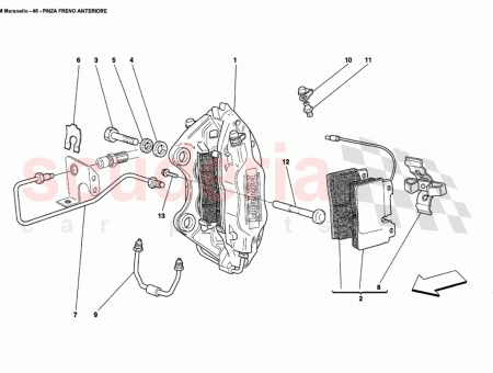 Photo of RH FRONT CALIPER UNIT WITH PADS…