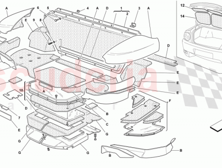 Photo of SHIELD FOR LUGGAGE COMPARTMENT AND FUEL…