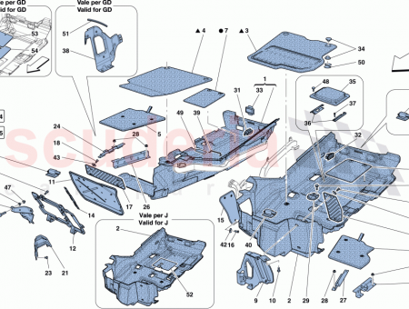 Photo of COMPL RH FRONT CENTRAL COMPARTMENT LID…