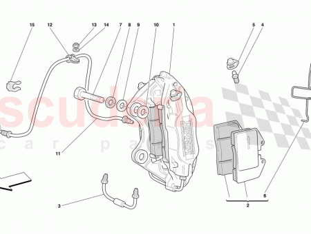 Photo of LH REAR CALIPER UNIT WITH PADS…