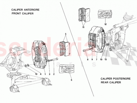 Photo of R H front caliper unit with pads…