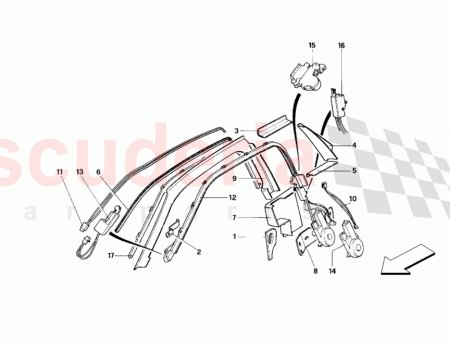 Photo of R H guide for passive belt…