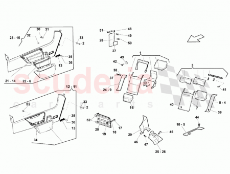 Photo of RIGHT LOWER REAR ANGULAR COVERING ASSEMBLY PERFORATED LEATHER…