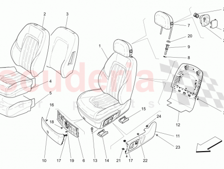 Photo of FRONT LH SEAT ASSEMBLY V6 LEATHER SEAT UPHOLSTERY…