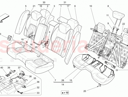 Photo of LH REAR SEAT BACKREST COVER ZEGNA EDITION INTERIORS…