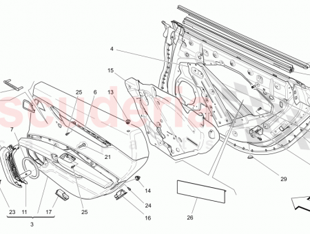 Photo of REAR RH DOOR PANEL ASSEMBLY PREMIUM SOUND SYSTEM…