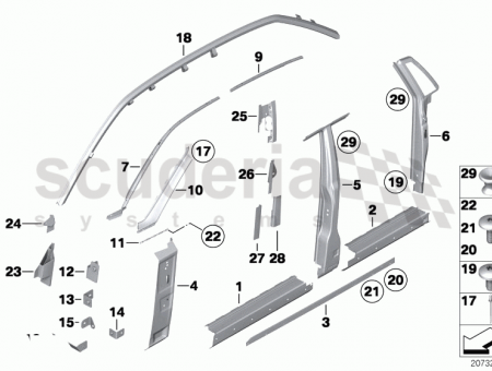 Photo of Bracket B pillar top left 41 13…